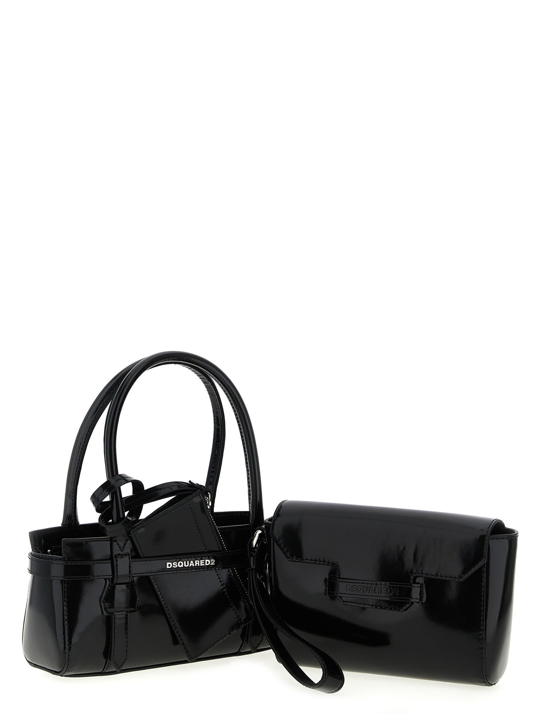 Dsquared2 Twin Mini Hand Bags - Black | 41d28b2c78889f031eb922b0a2f507786d3dbde4