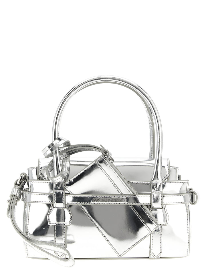 Dsquared2 Twin Mini Hand Bags - Silver | e31bffad9f31c435b70187e5faff2a54de98fd48