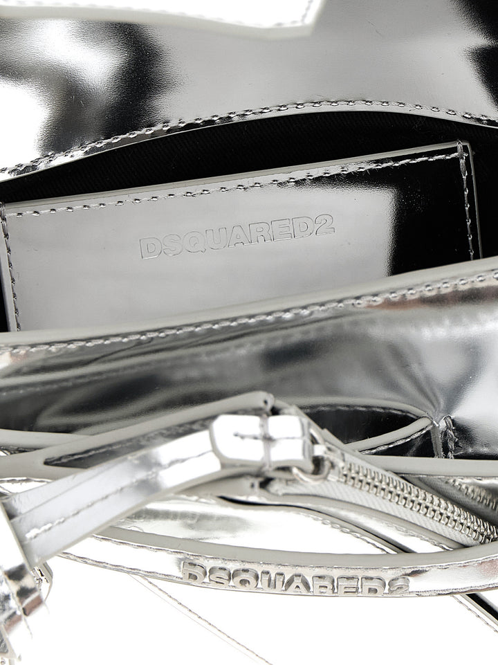 Dsquared2 Twin Mini Hand Bags - Silver | 1c070837853f3712b070e041ec3b39e2f1c6e1b1