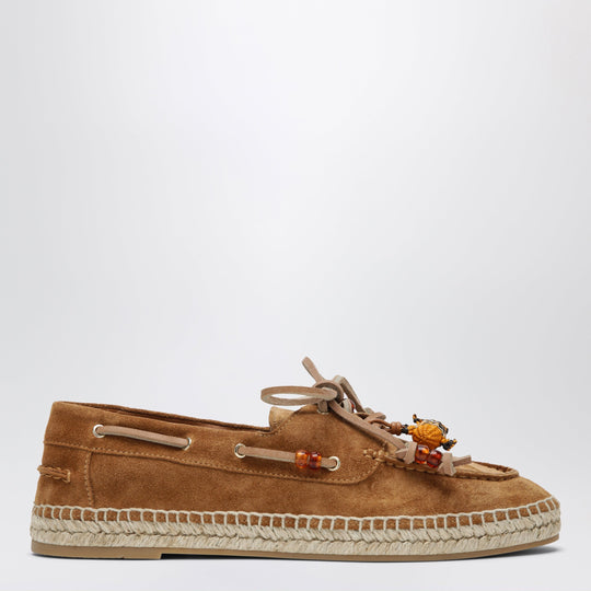 Seafarer Espadrilles In Tobacco Suede Leather