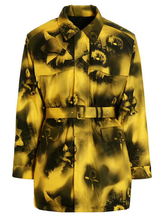 Re-Nylon Printed Parka Casual Jackets And Parka Yellow