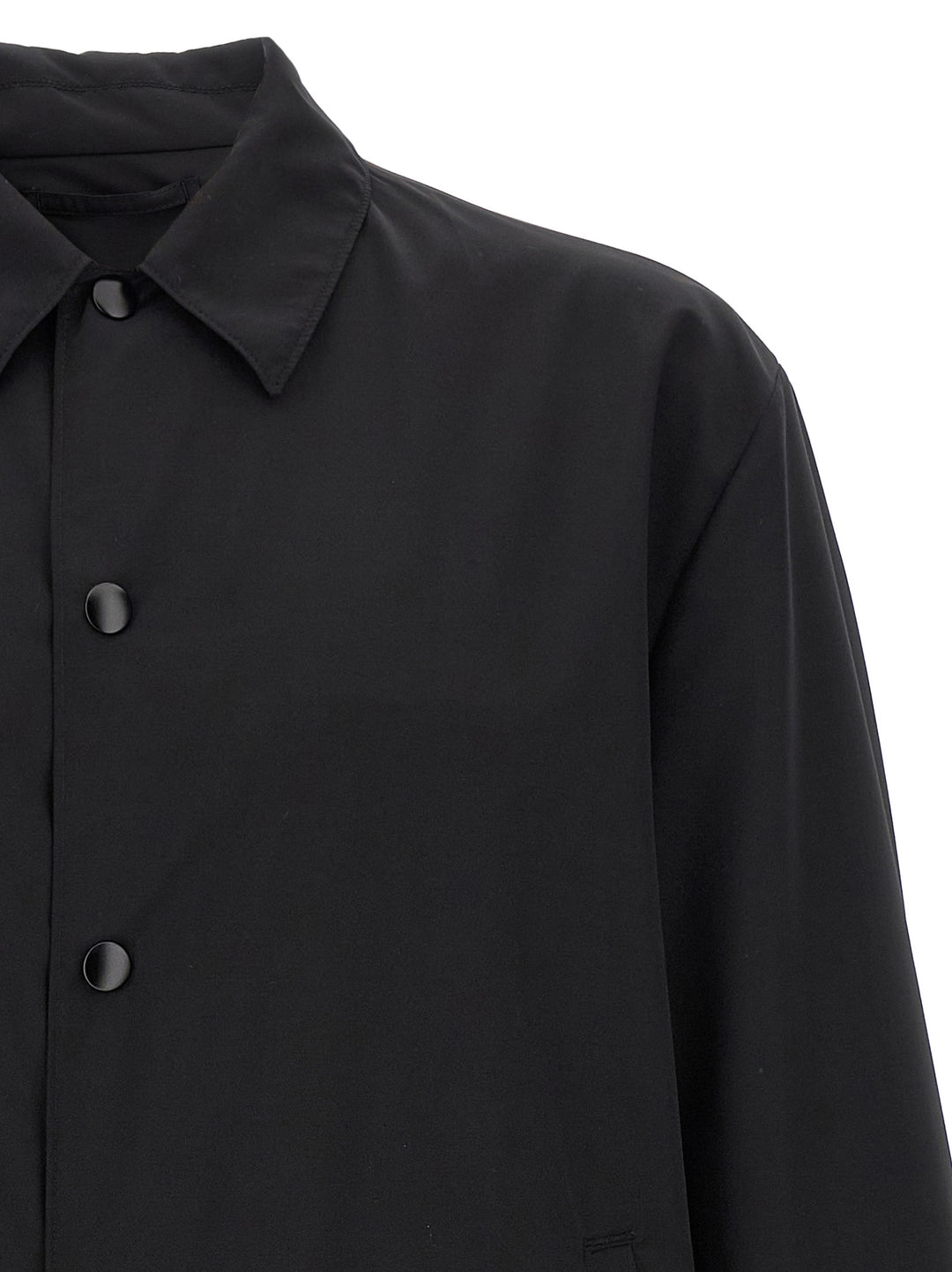 Prada Travel Wool Blouson Puffer Jackets - Black | 1b10bf023fdfb7a937c28359c2ee6cf8d0c48b57