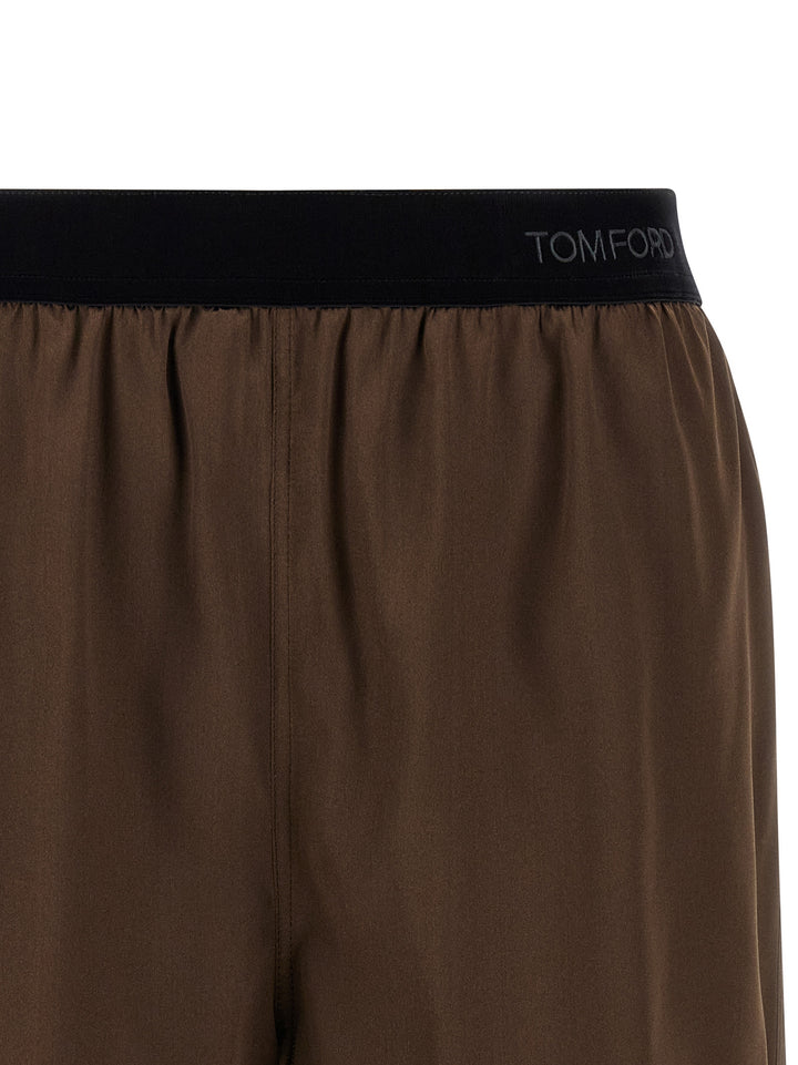 Tom Ford Silk Shorts Bermuda and Short - Brown | 6b27cbba4cf1db61b54a86ad43549e25678b1490