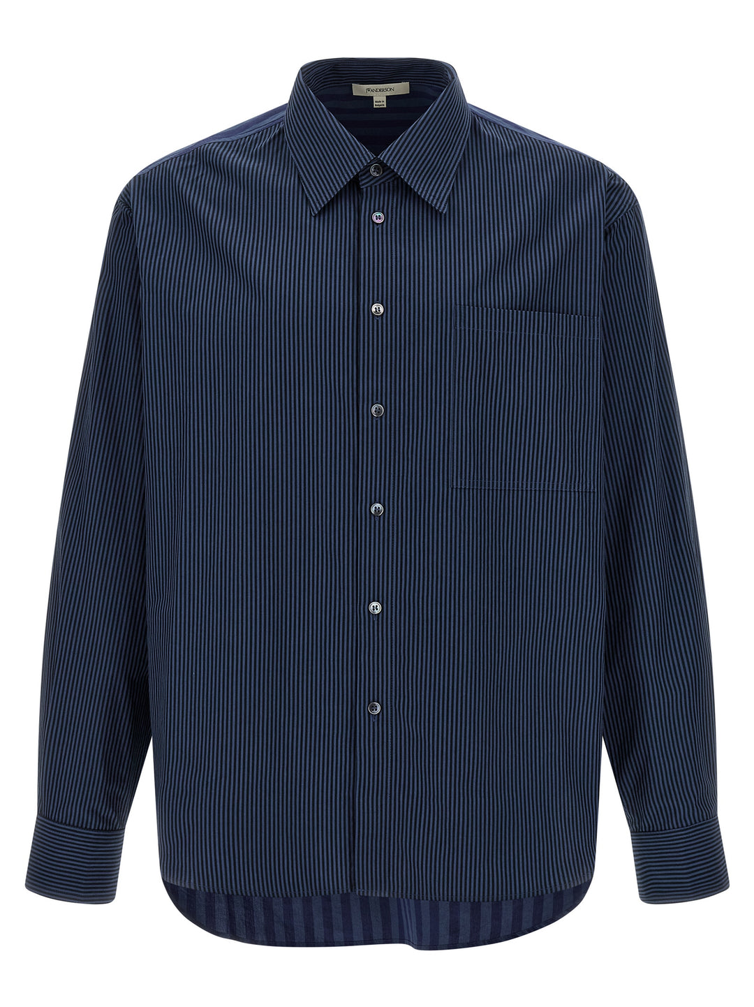 J.W. Anderson Patchword Striped Shirt and Blouse - Blue | bf7eaa340cb46d170b4367f8393d5a54e8aad393