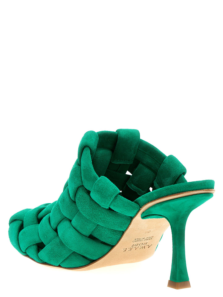 A.W.A.K.E. Mode Wilma Chubby Pumps - Green | 216ee6dfd5e72b2c817dc92102238a1aebd82113
