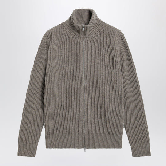 Beige Mélange Wool Cardigan