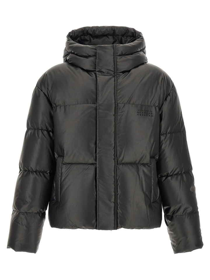 Mm6 Maison Margiela Lacquered Finish Down Jacket Puffer Jackets - Black | d22dcb6e93829fe0081b19928efd0590b65e9aa4