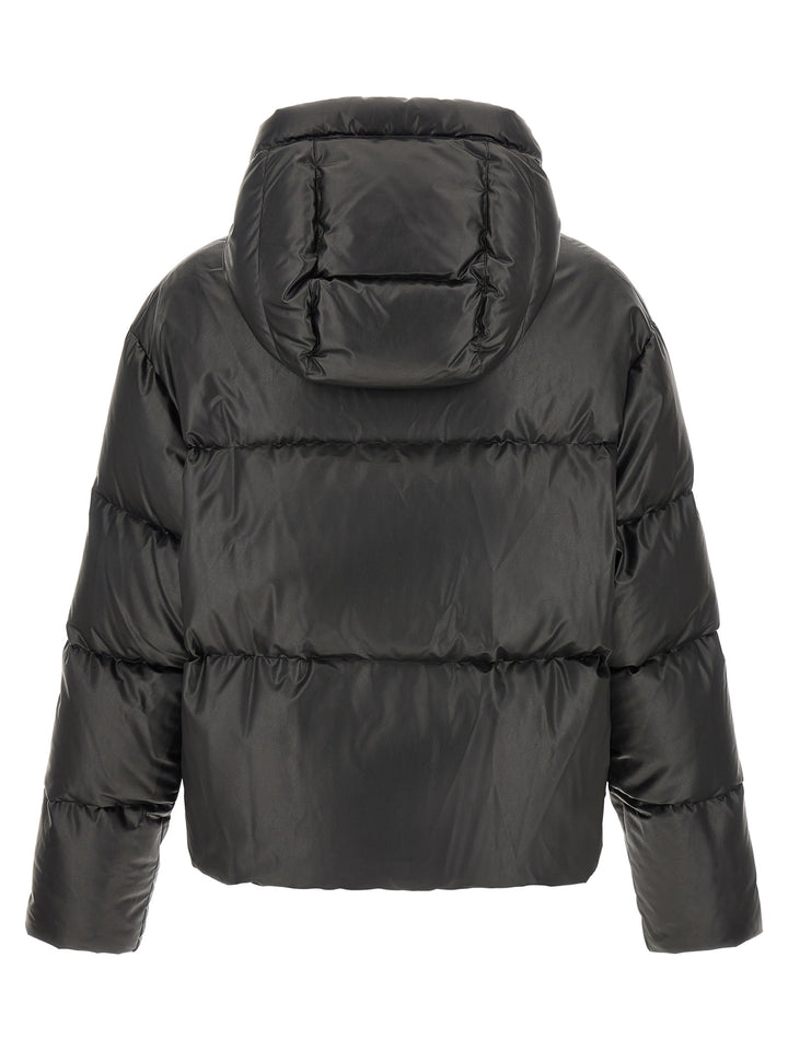 Mm6 Maison Margiela Lacquered Finish Down Jacket Puffer Jackets - Black | 6cf2bfca1bee232ad46d2486ab07107c996ed1e0