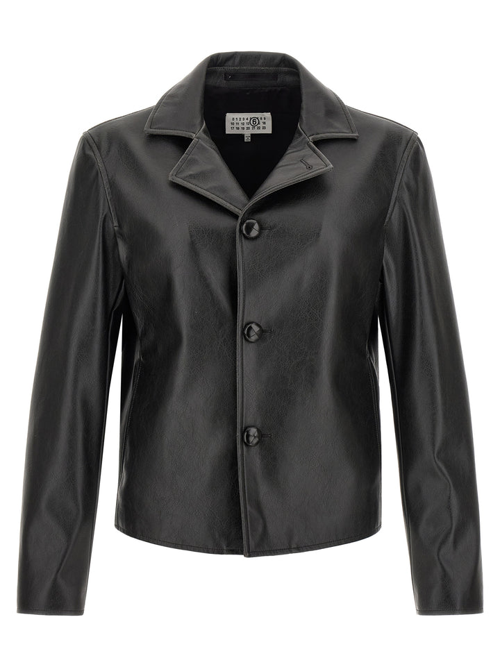 Mm6 Maison Margiela Western Carré Jacket Puffer Jackets - Black | e06e62e6583e6d1e0c57ef44121eedfe02a7d71f
