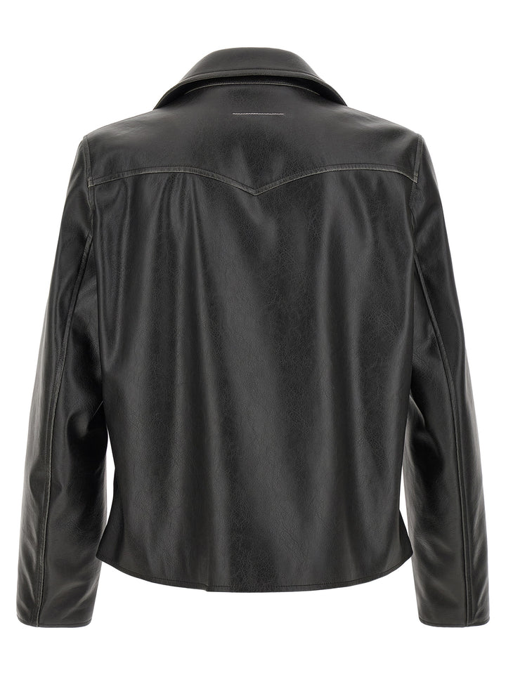 Mm6 Maison Margiela Western Carré Jacket Puffer Jackets - Black | ac0108ae0f7b9ebc25e2dbccc8af2bab5a5c94f2