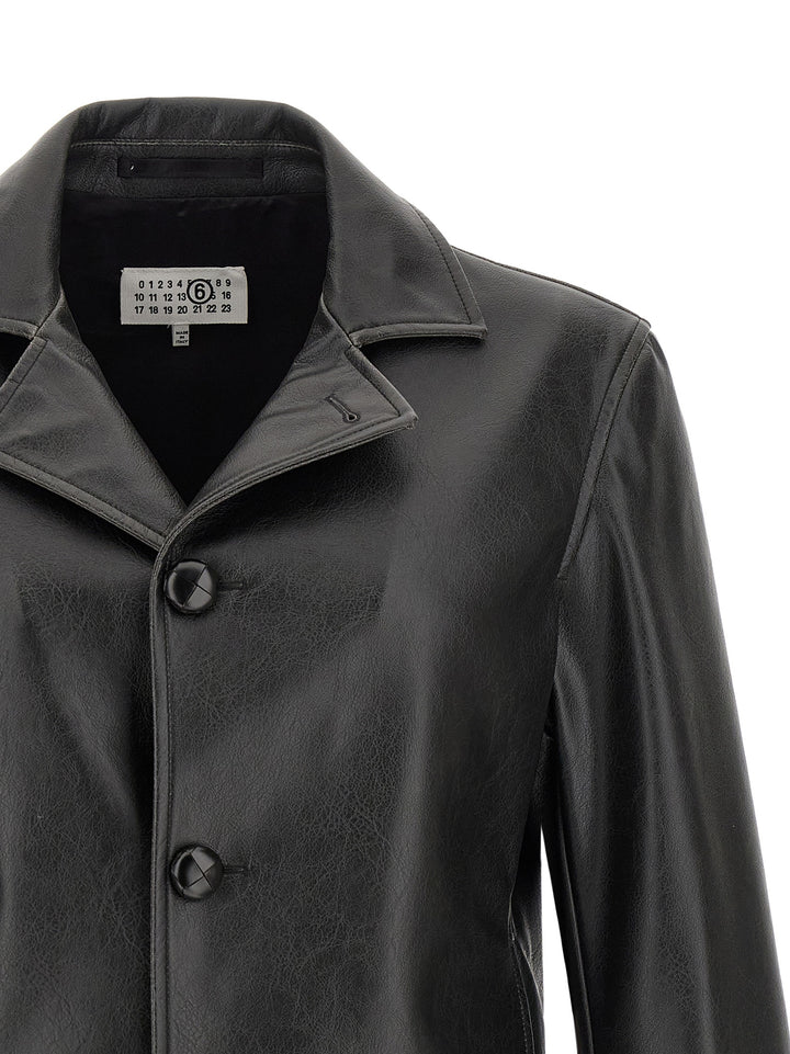 Mm6 Maison Margiela Western Carré Jacket Puffer Jackets - Black | 67182361a047e4fb6e38efae9162d63de187e5fb
