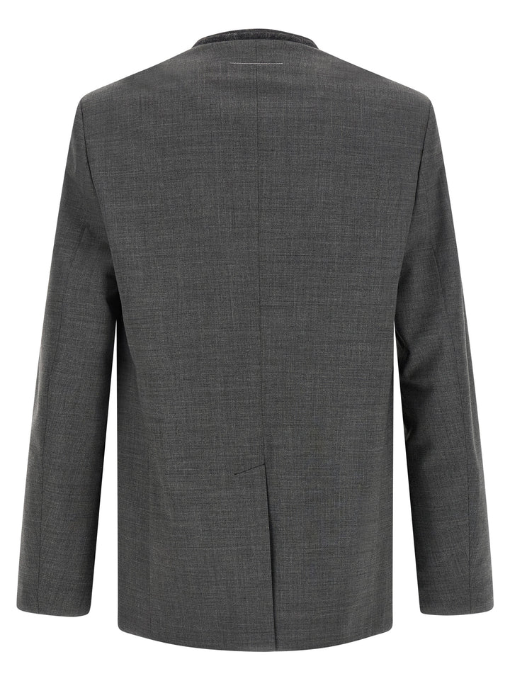 Mm6 Maison Margiela Wool Blazer - Gray | 5f4dfa388a14529296fa356191906b0266b5fe00
