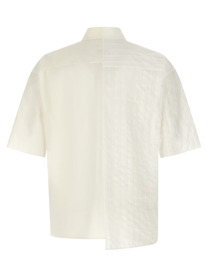 Mm6 Maison Margiela Bi-Material Shirt Shirt and Blouse - White | b1d632c168f865ab5c391ecab430217b2da129d9