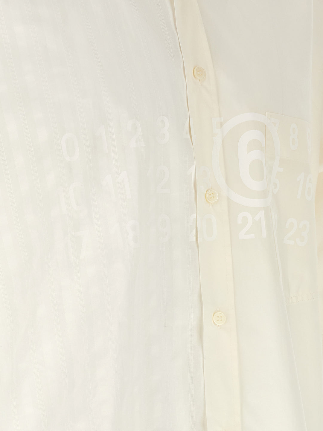 Mm6 Maison Margiela Bi-Material Shirt Shirt and Blouse - White | fdf7f16ecb1b5cd9bdc9d6cfcfb17d71a1f35d95