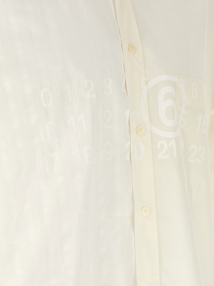Mm6 Maison Margiela Bi-Material Shirt Shirt and Blouse - White | fdf7f16ecb1b5cd9bdc9d6cfcfb17d71a1f35d95