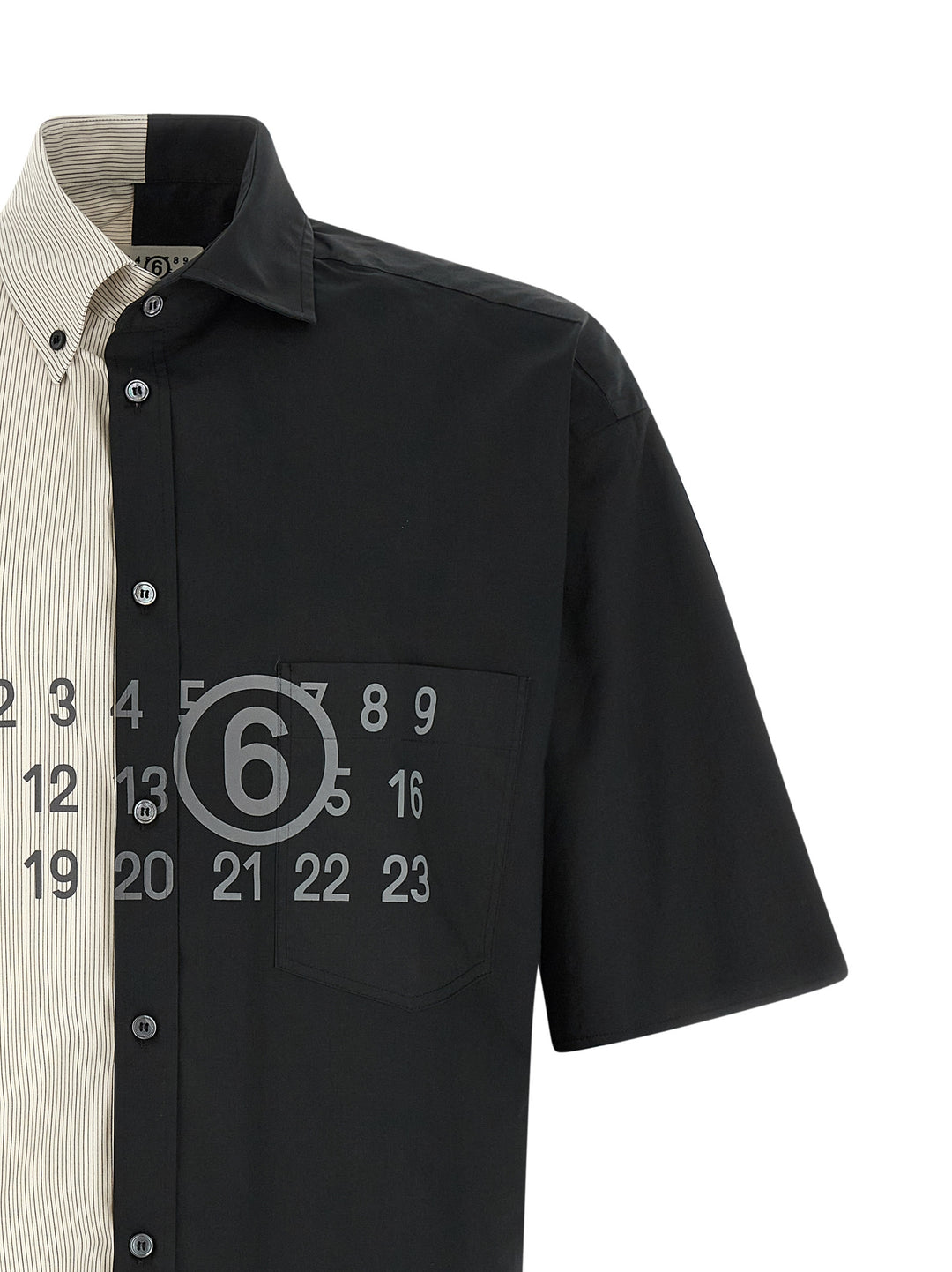 Mm6 Maison Margiela Patchwork Shirt Shirt and Blouse - Black | b38c9601f95be3c0dde8ba7a38a328bd219bd091