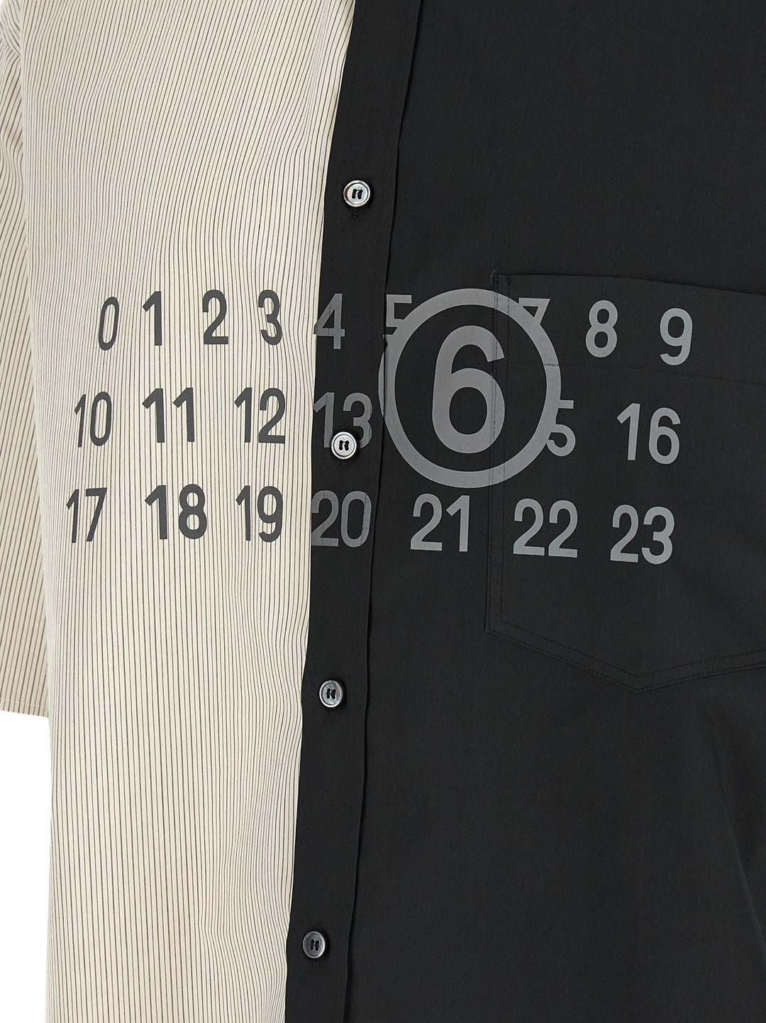 Mm6 Maison Margiela Patchwork Shirt Shirt and Blouse - Black | e4e1213eac977579c7d33b7bab2163f83b01eb7b