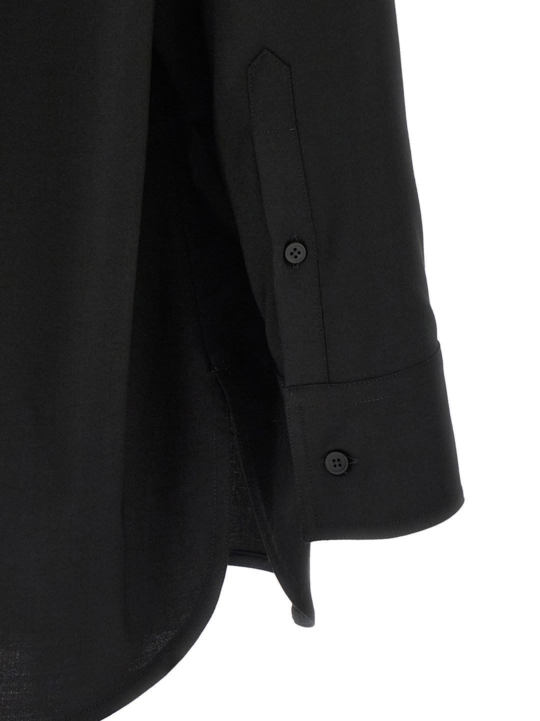 Mm6 Maison Margiela Jacquard Label Shirt Shirt and Blouse - Black | d721d583fd2ac0a561441b64f69d747ee298496d