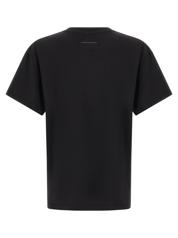 Mm6 Maison Margiela Logo Patch T-shirt - Black | 5dce43c2cb16ca2fb657ec79bb5423022d5cf4cd