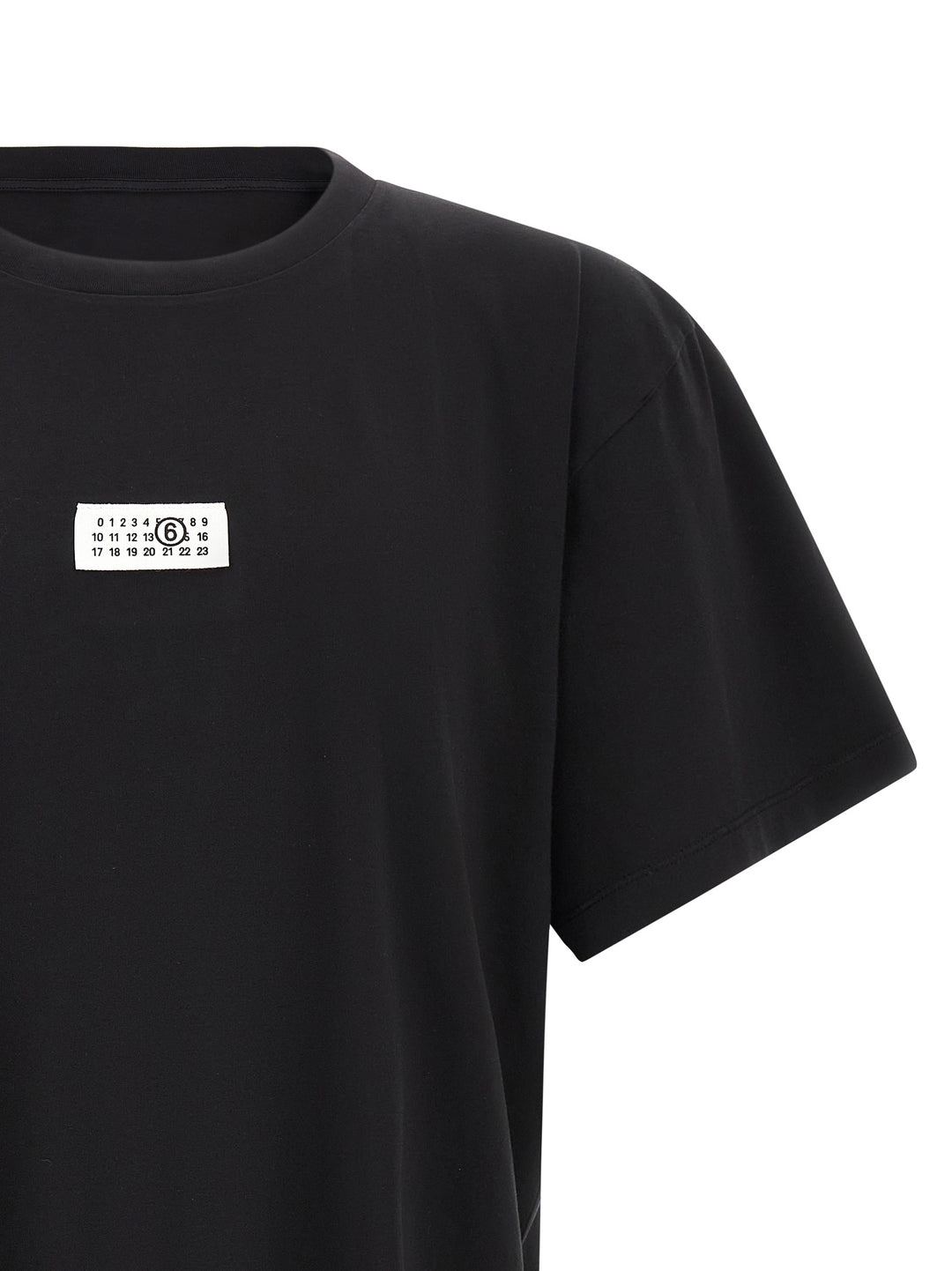 Mm6 Maison Margiela Logo Patch T-shirt - Black | 38668892357152d9d0faf8caa0d531bfcd81be2c