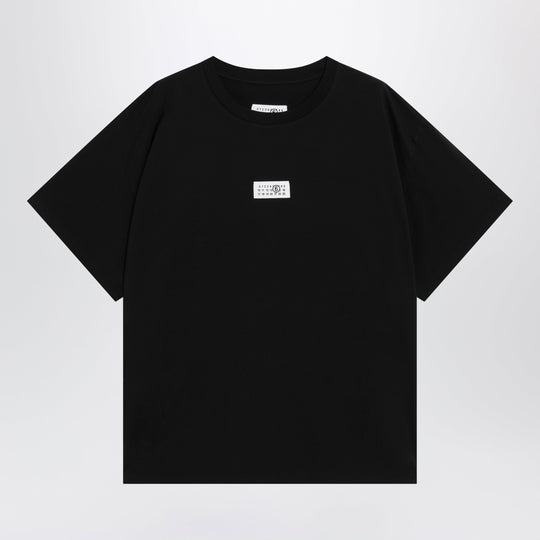 Black Cotton T-Shirt With Numeric Logo