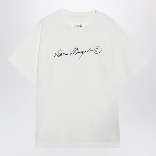 White T-Shirt With Logo Print