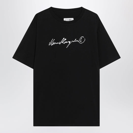 Black T-Shirt With Logo Print