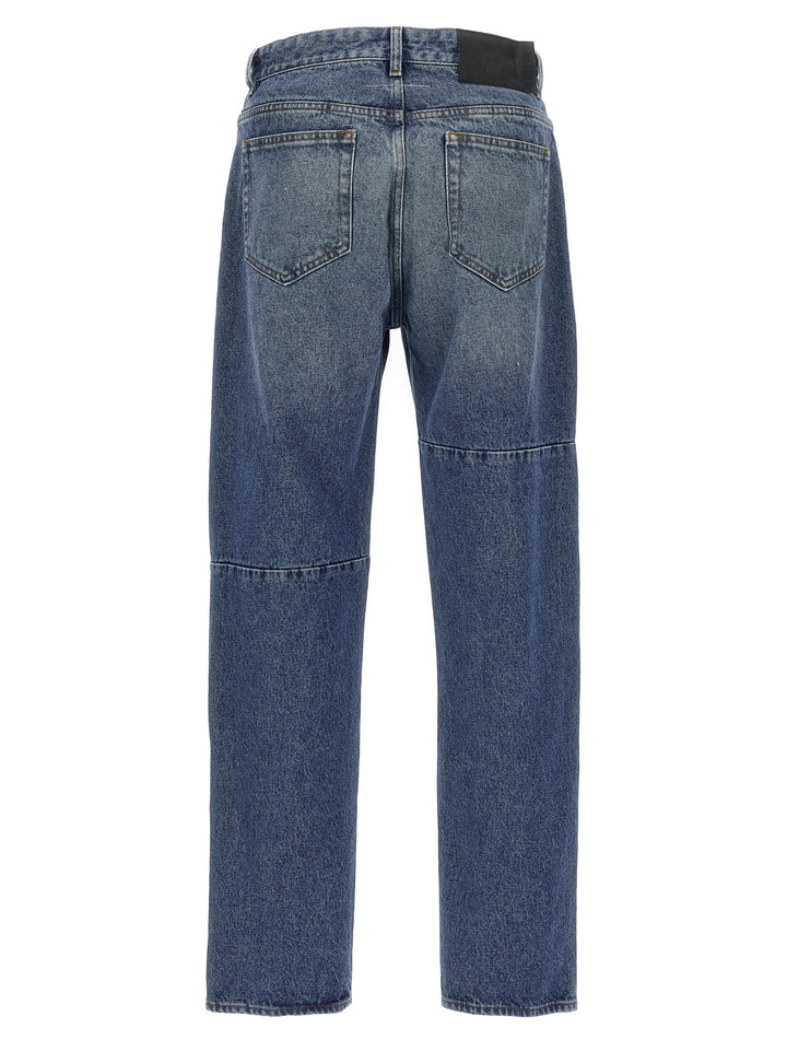 Mm6 Maison Margiela Asymmetric Stitching Jeans - Blue | 8092a6e0ecc0b05e803ed723f8c3647d061aa0db