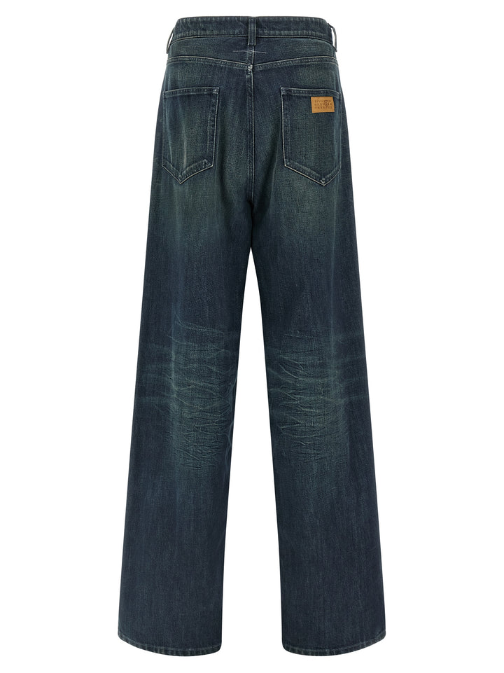 Mm6 Maison Margiela Numeric Signature Mm6 Jeans - Blue | f03c0a59d9f687aae9974499c2e2eb202218f9c9