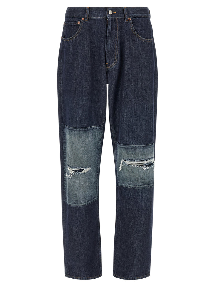 Mm6 Maison Margiela Patchwork Insert Jeans - Blue | 68d0f5afedfaeefcd1ca088fc24a69b7f8ced643