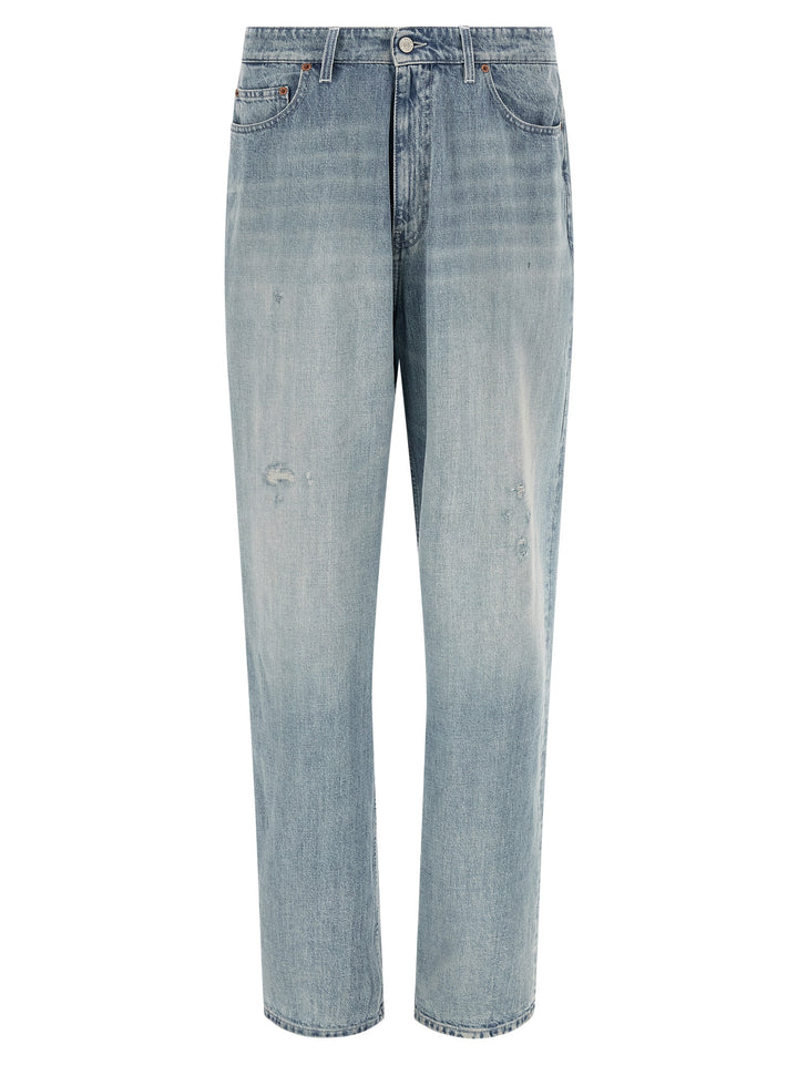 Mm6 Maison Margiela Numeric Signature Mm6 Jeans - Blue | 6b2f59b8d5278bef59758a9fd7895a8599e645f5