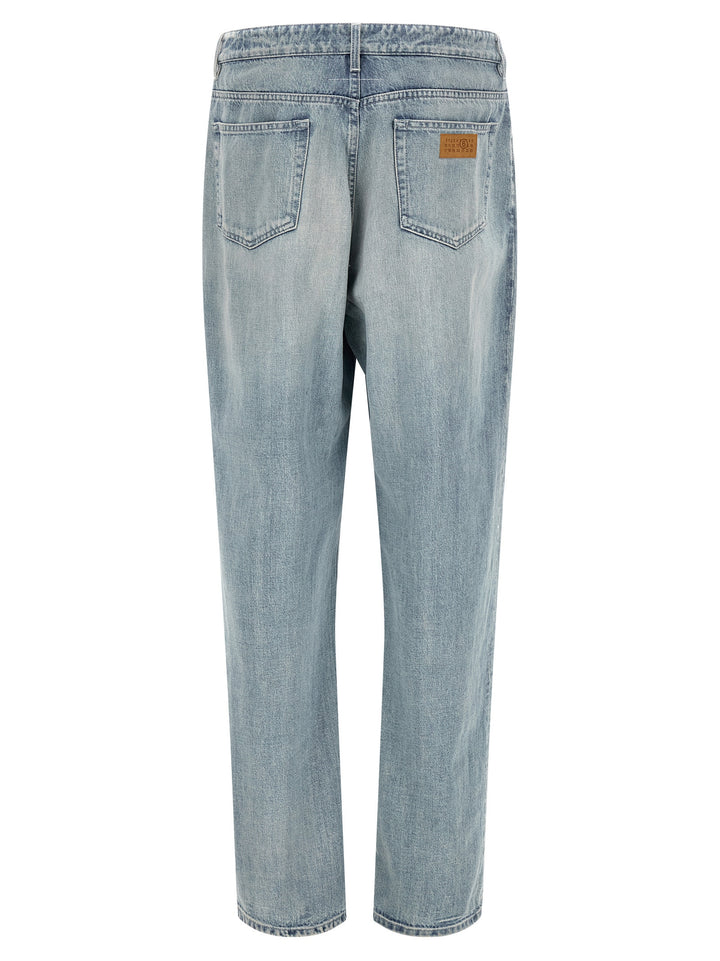Mm6 Maison Margiela Numeric Signature Mm6 Jeans - Blue | c0062943374da16368aedefe42fc12d4867aea1a