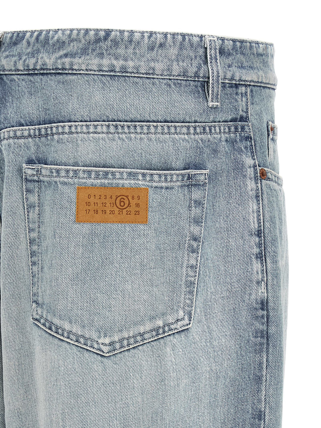 Mm6 Maison Margiela Numeric Signature Mm6 Jeans - Blue | 4052c46bb135a288cfd330f47c89c1223fe5c089