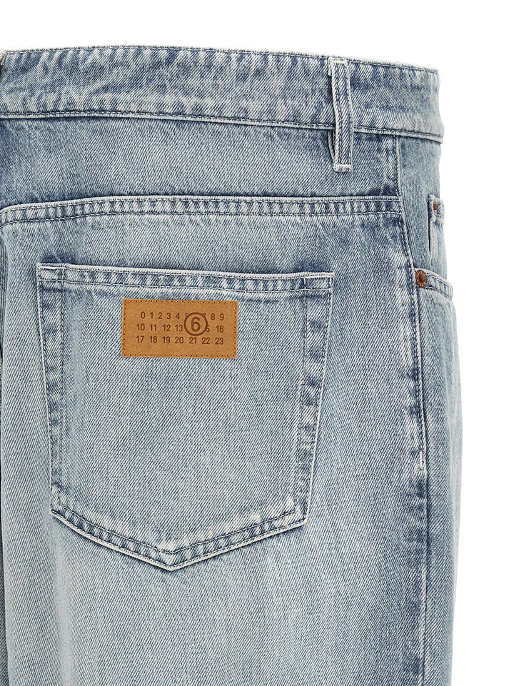Mm6 Maison Margiela Numeric Signature Mm6 Jeans - Blue | 4052c46bb135a288cfd330f47c89c1223fe5c089