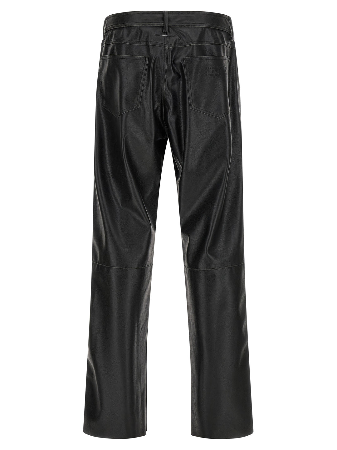 Mm6 Maison Margiela Leather-Effect Pants - Black | 4e3293fd621dba89fdb620bca2429dd3e5ac5eb3