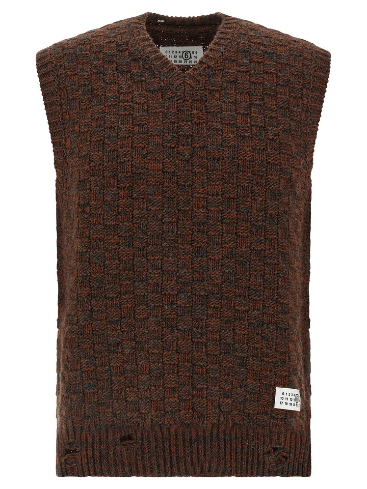 Mm6 Maison Margiela Knitted Vest Gilet - Multicolor | 1f3e10ddcfc79681dc40320c9acddf2073ada35f