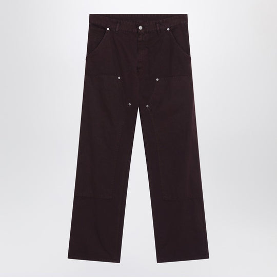Burgundy Cotton Trousers