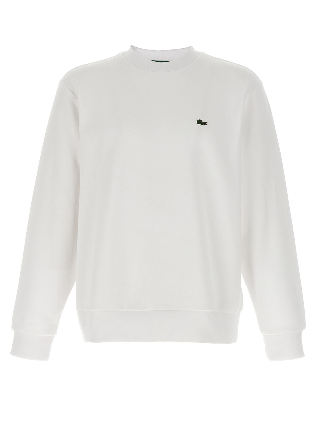 Lacoste Logo Patch Sweatshirt - White | f4a7b31e4879ebbdba0a760bed12756e6e7dc11e