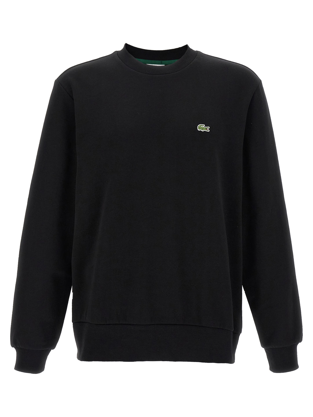 Lacoste Logo Patch Sweatshirt - Black | 686ab240edd10f34f1899d7cf5e0c565b7a456ee