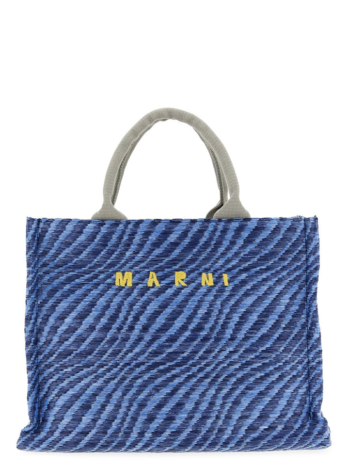Marni Raffia Handbag Hand Bags - Blue | 2c6ec0a322bf788390c2800fc33bcf401ae37ddc