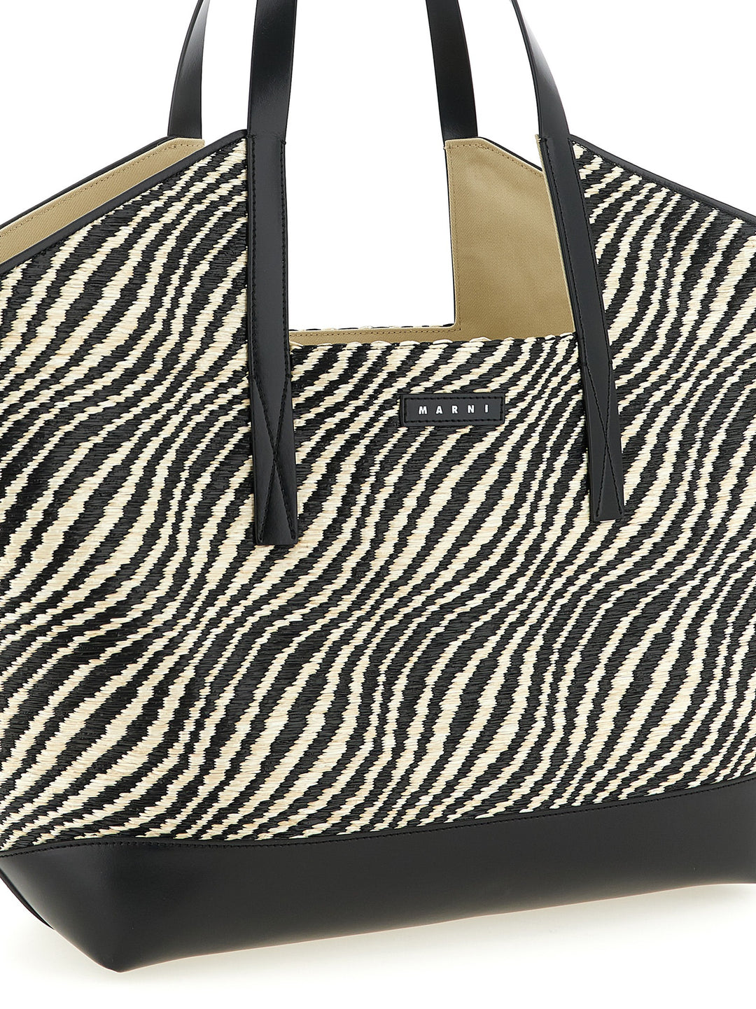 Marni Waves Tote Bag - Black | 9d928be1c9e3f62a07fd8b2943453b0b507ac4ac