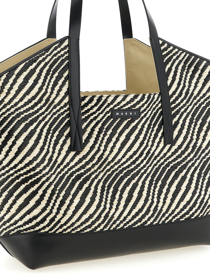 Marni Waves Tote Bag - Black | 9d928be1c9e3f62a07fd8b2943453b0b507ac4ac