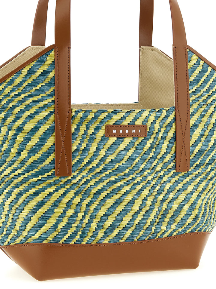 Marni Waves Piccola Tote Bag - Green | ea8aeac98833ff629e5ee4285299f17eef5306db