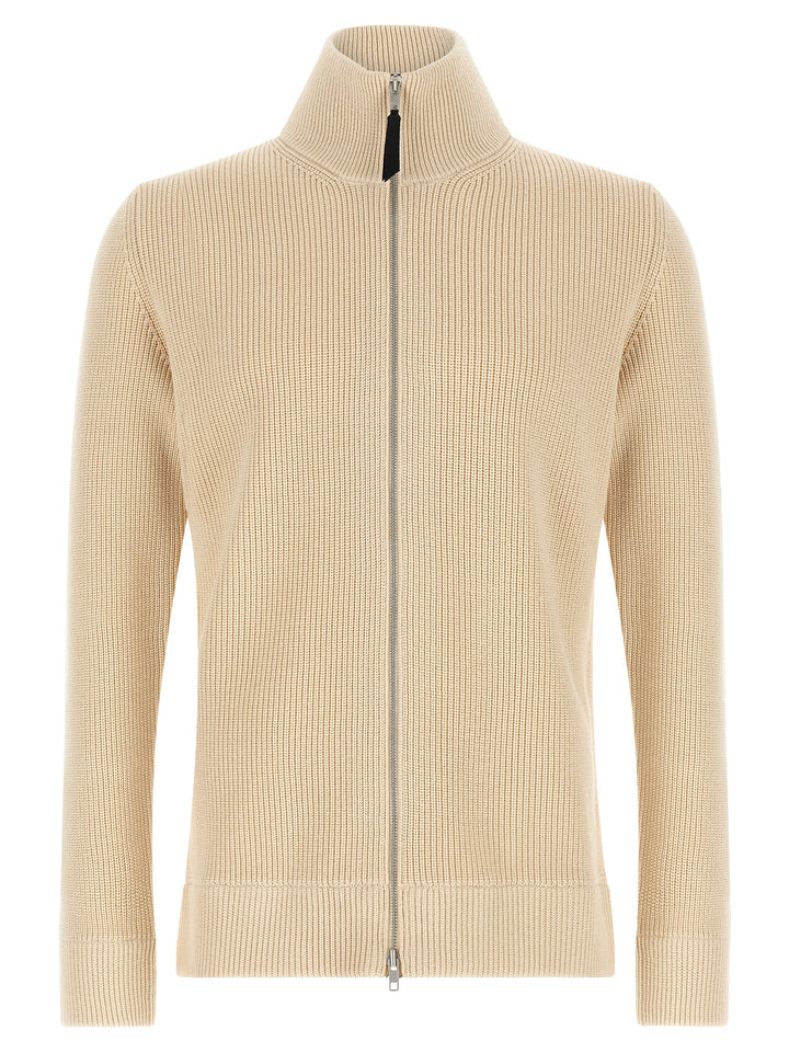 Maison Margiela Ribbed Knit Cardigan Sweaters and Cardigans - Beige | 35bf2733f69a129d97e2fc1bdee2912baa54cfa9