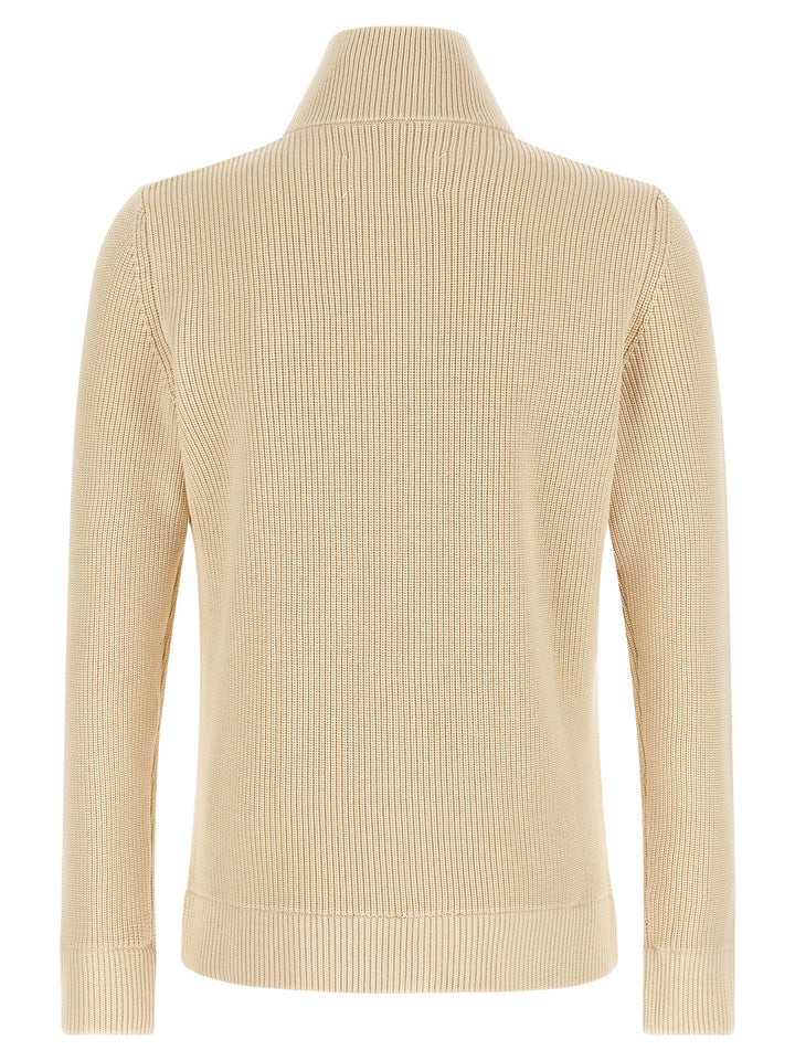 Maison Margiela Ribbed Knit Cardigan Sweaters and Cardigans - Beige | 68a5f1eccaf2d3ebcc5ecee13a8be9cb34df2f2f
