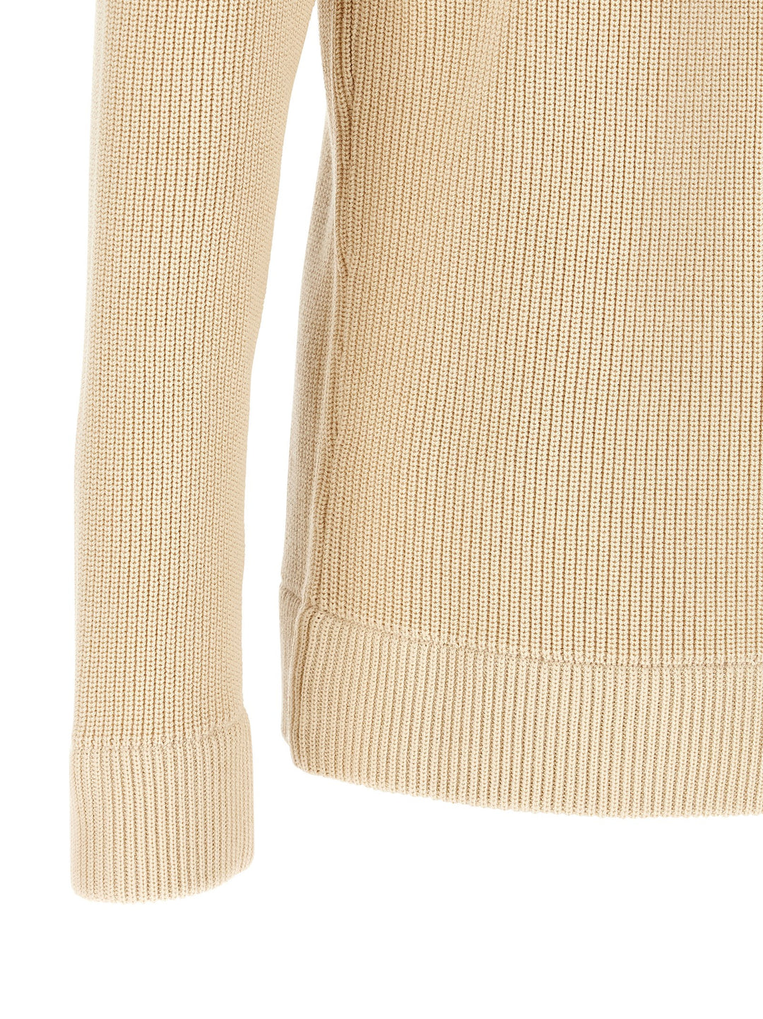 Maison Margiela Ribbed Knit Cardigan Sweaters and Cardigans - Beige | b30ff68eb028e9363eb446556f94a6e1ea7bd977