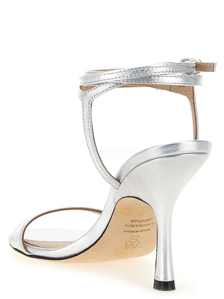Stuart Weitzman Nudist Wrap Sandals - Silver | 7c4bfd9c46844354d827a7b27cb98f5728d68b10
