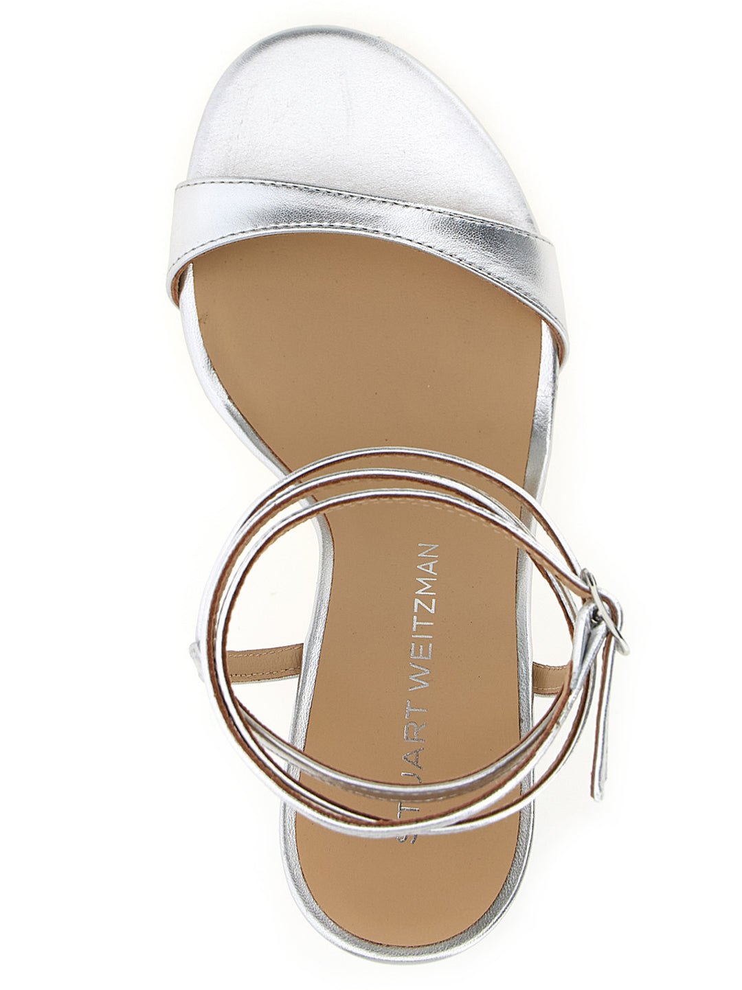 Stuart Weitzman Nudist Wrap Sandals - Silver | 6ecaf3b1c1045ae4acb6c31677faef89be73dfc7