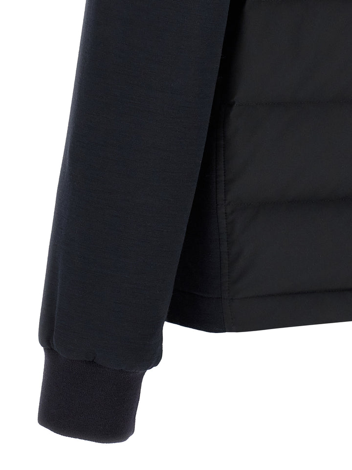 Brioni Mix Material Puffer Jackets - Blue | 9246607b8803b408094a5f5a183190dd0a3c3d68