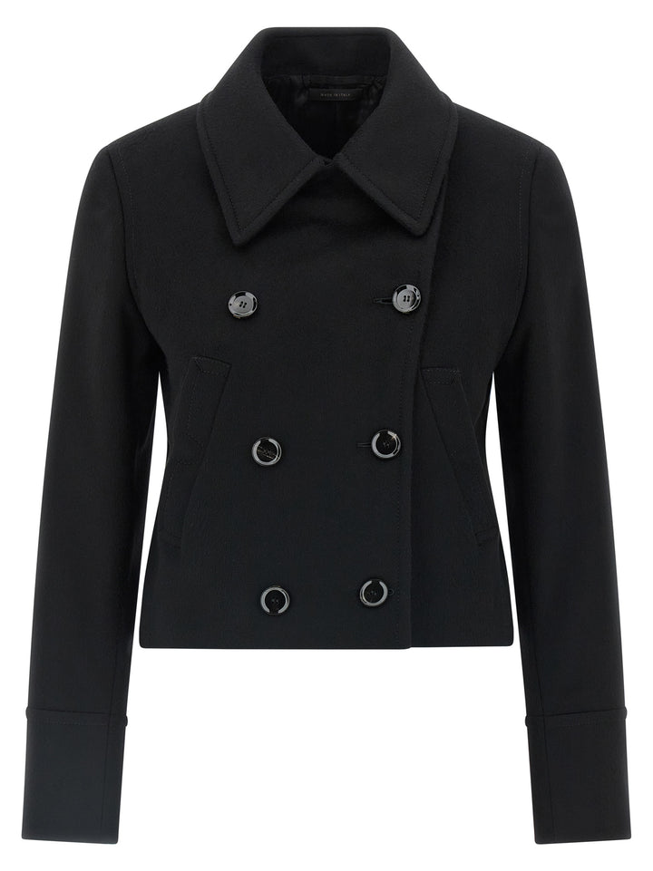 Brioni Cashmere Cropped Coat Coats and Trench Coats - Black | 7f209f9afddb6c1ee2e3bf3dcdd33e3616e22bd7